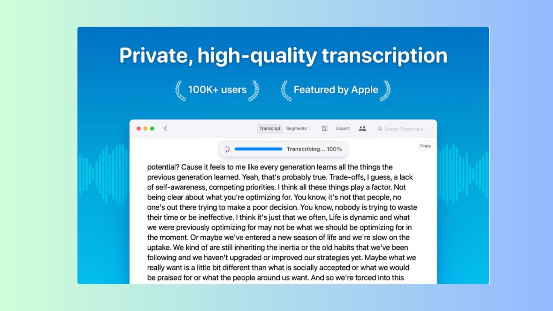 Whisper Transcription for Mac