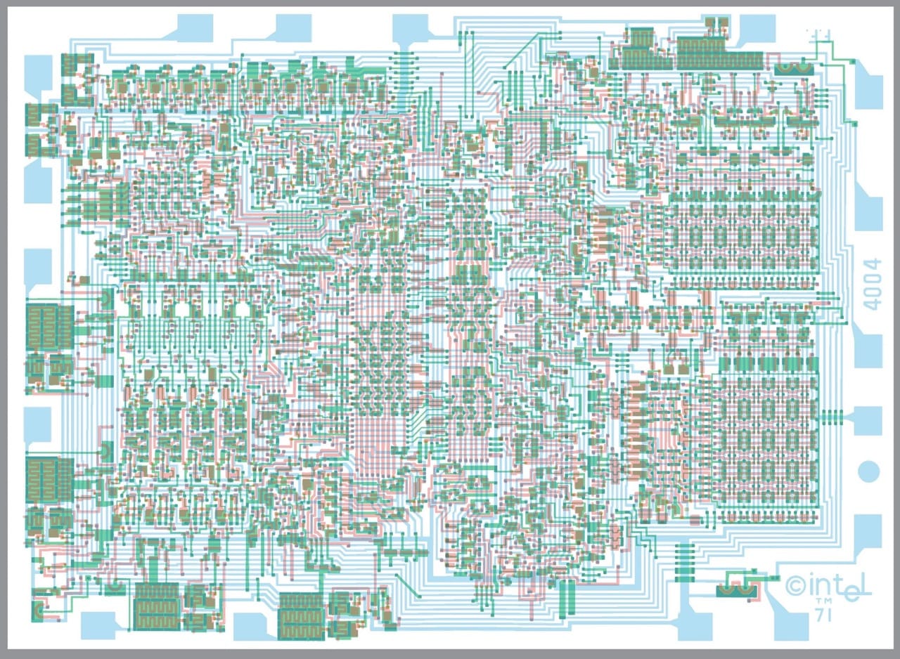 Blueprint of an Intel chip