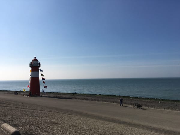 Light tower on the beach